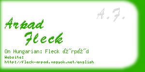 arpad fleck business card